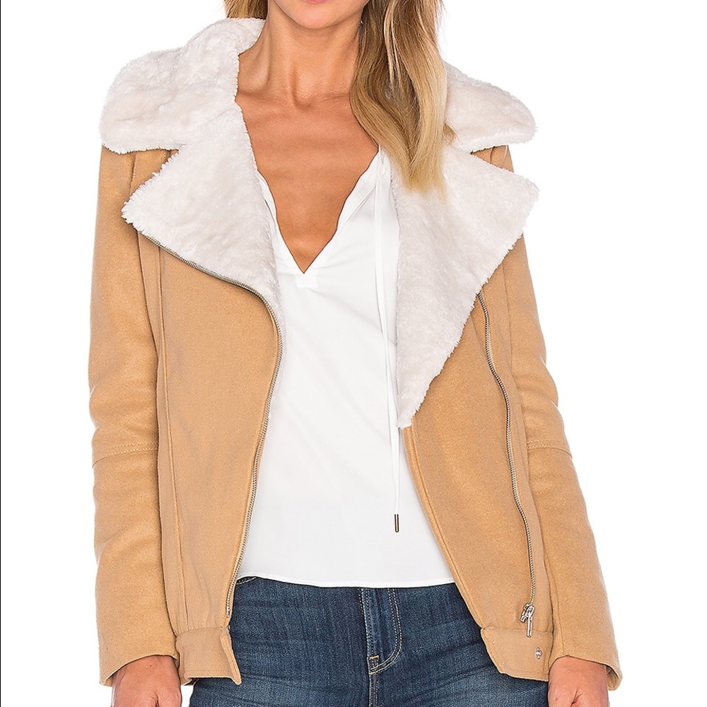 The Fifth Label suede aviator bomber jacket