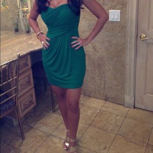 Express  Emerald green tube top dress