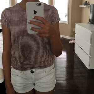 Super soft t-shirts: rose stripes and green