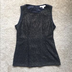 Banana Republic Black and Gold Lace Tank