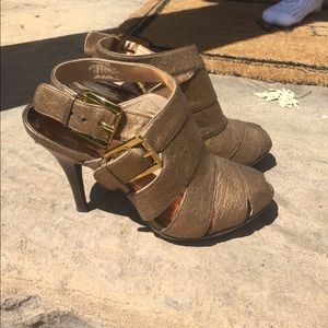 Michael Kors gold strap heels