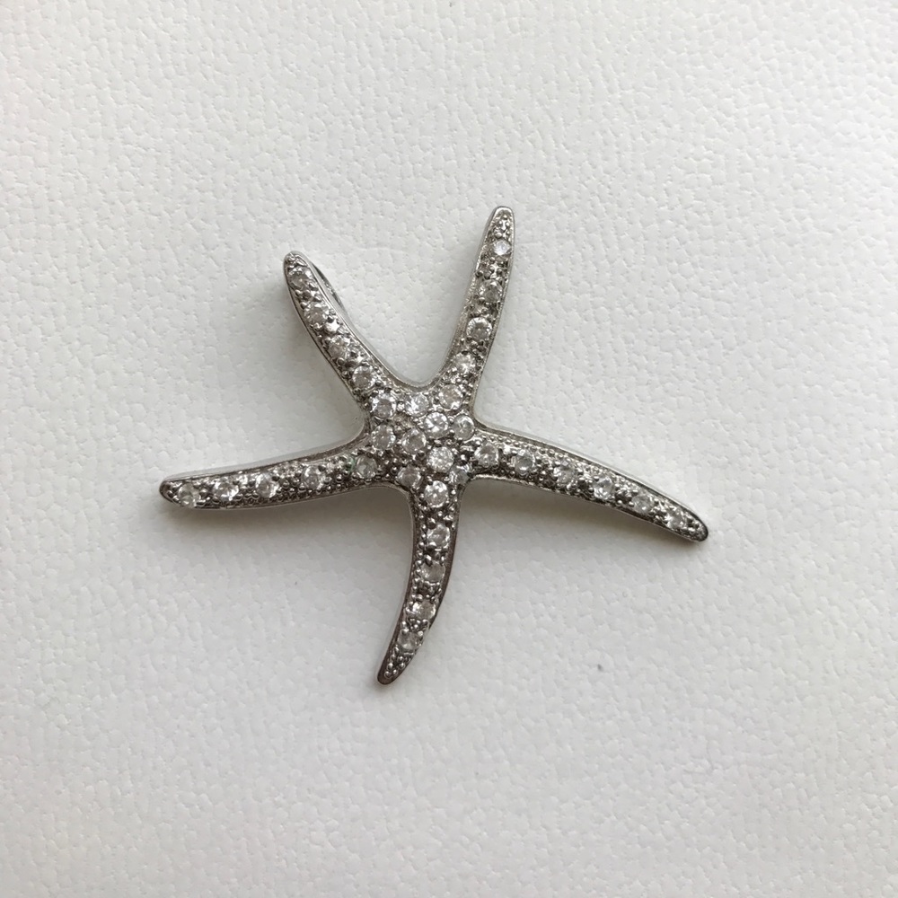 Starfish pendant with Swarovski crystals