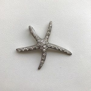 Starfish pendant with Swarovski crystals