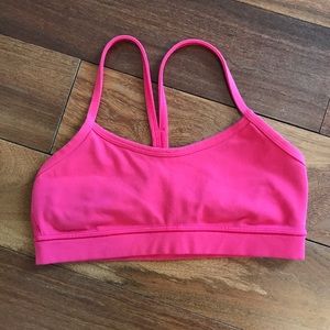 Lululemon "Flow Y" sports bra red/coral colored