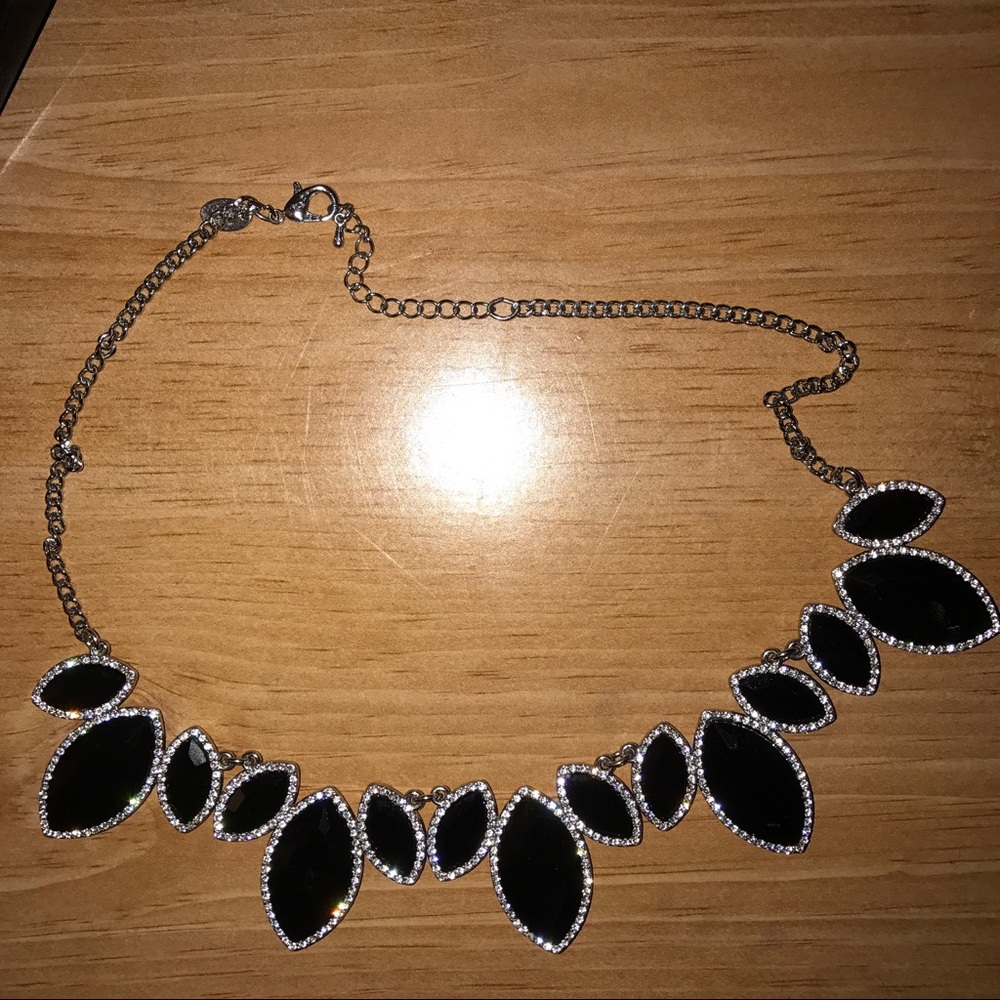 Black statement necklace