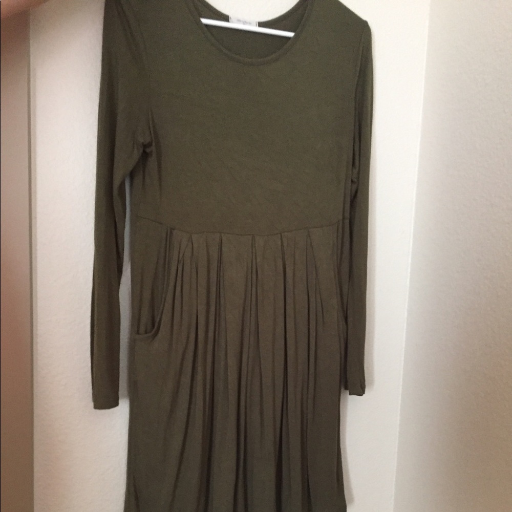 Olive green dress