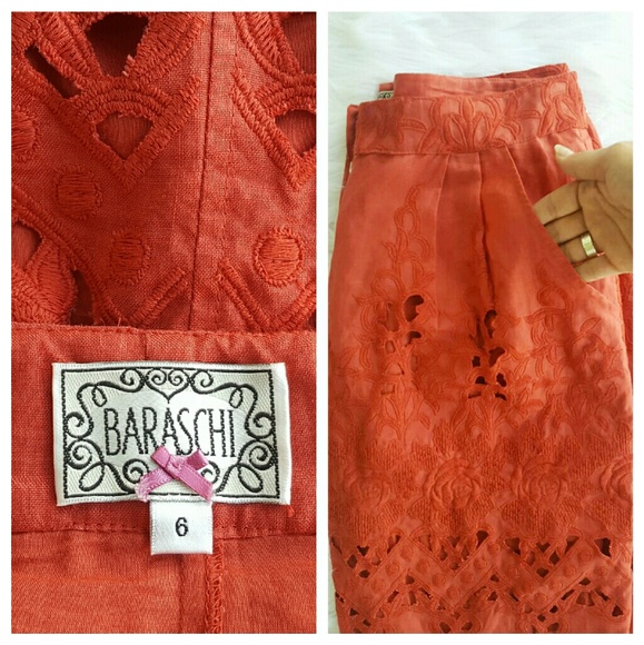 SOLD Anthropologie Baraschi embroidered skirt - Picture 3 of 4