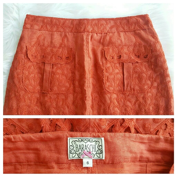 SOLD Anthropologie Baraschi embroidered skirt - Picture 4 of 4