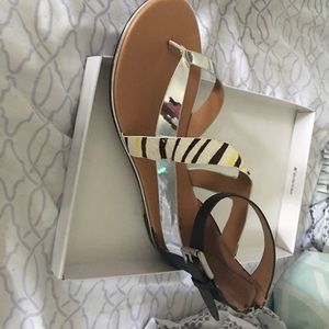 Silver/black/yellow sandals by Report