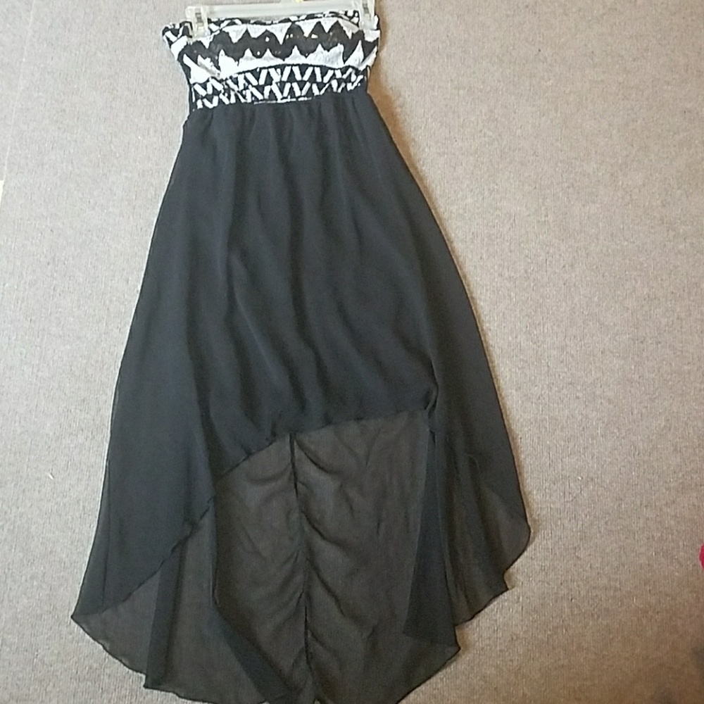 High Low Strapless Dress