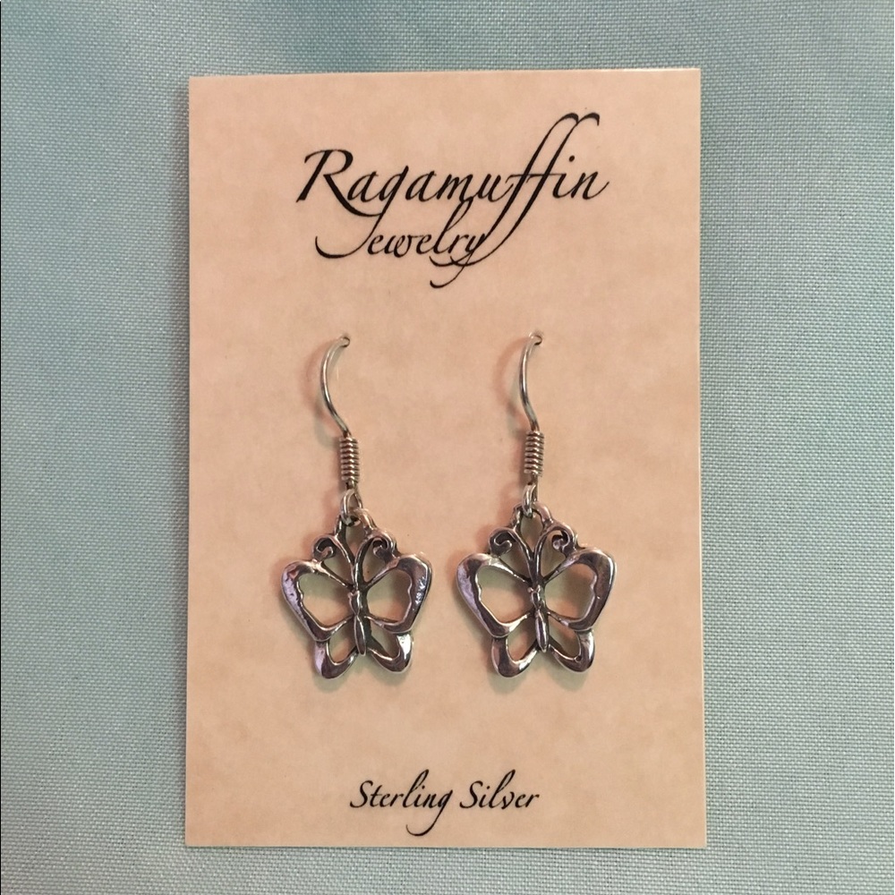 Butterfly dangle earrings
