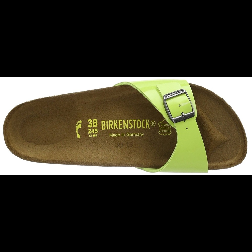 Neon summery green Madrid Birkenstocks sandals