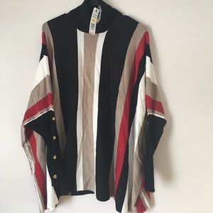 Turtleneck Navajo stripe sweater