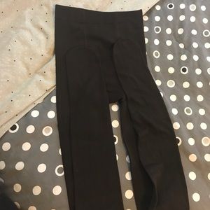 Brown closed foot tights