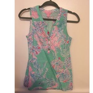 Lilly Pulitzer Essie button down top XS NWT!