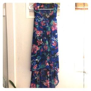 Floral high low dress