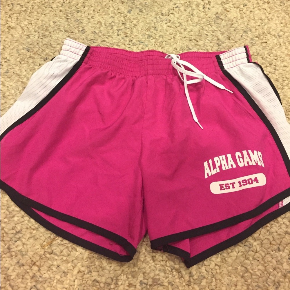 Alpha Gamma Delta running shorts