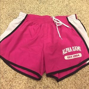Alpha Gamma Delta running shorts