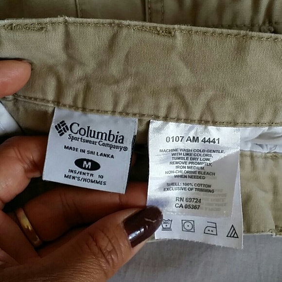 Men's COLUMBIA Cargos Shorts Pants Size Medium - Picture 2 of 3