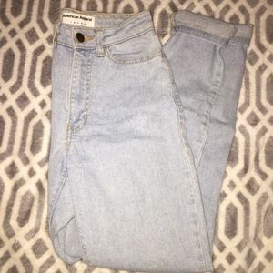 American Apparel High Waisted Pencil Jean