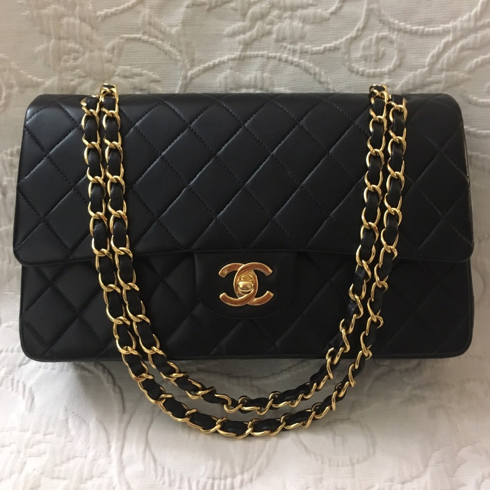 Chanel Flap Lambskin Medium Midnight Navy SOLD