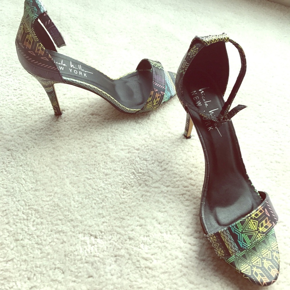 Multi color strap sandals size 8