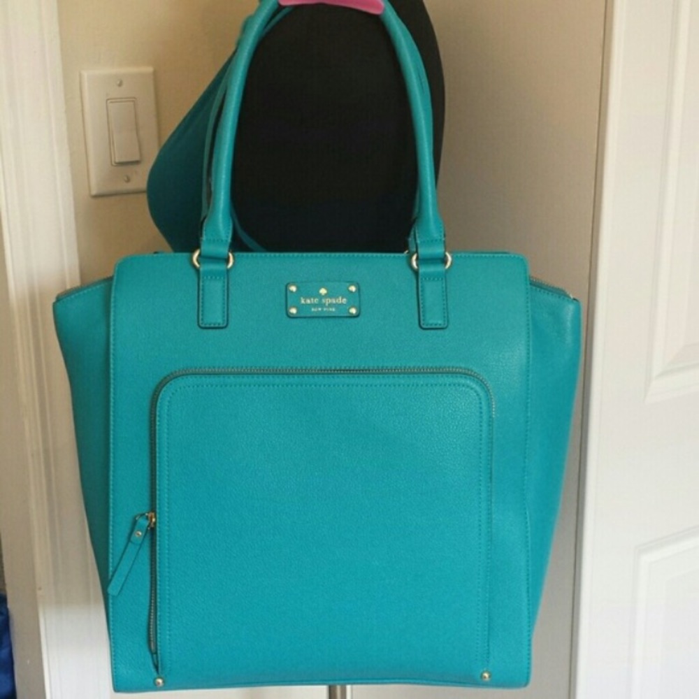 Gorgous Teal Kate Spade Work Tote Satchel