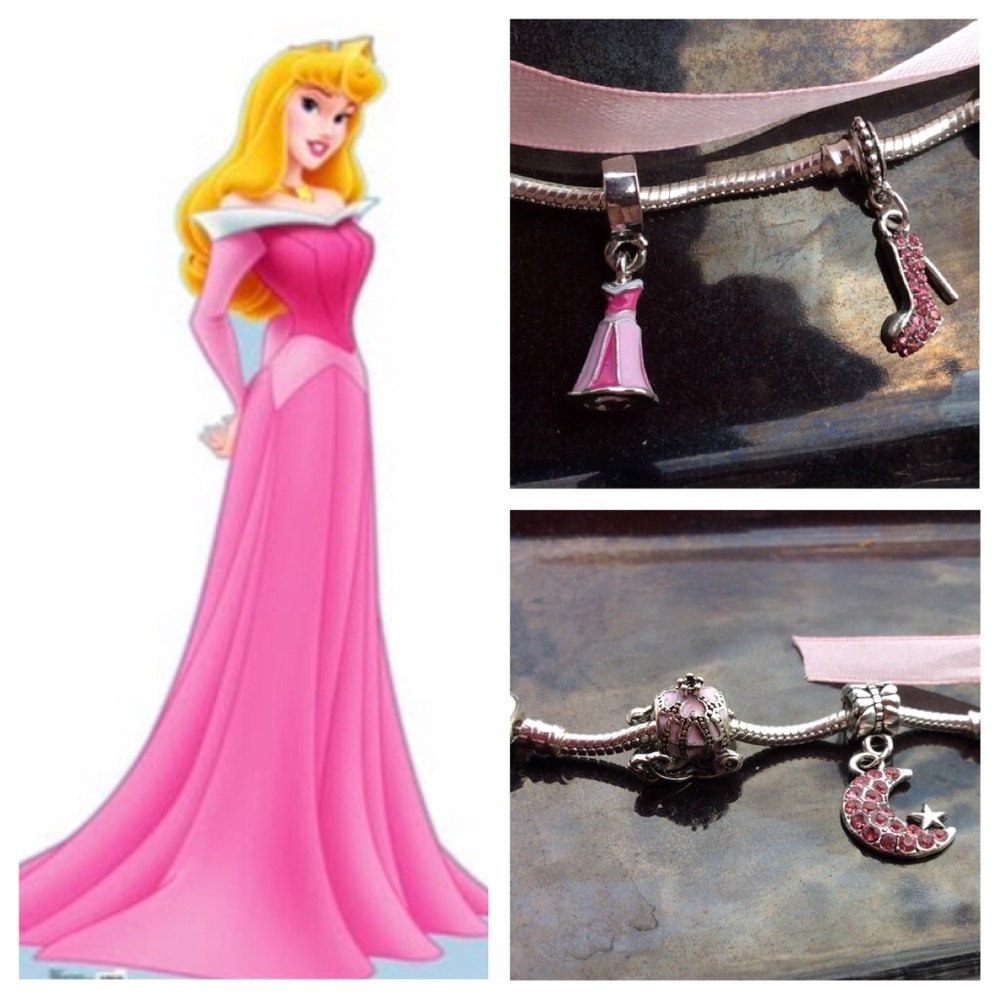 7 charms princess Aurora pink Disney themed dream