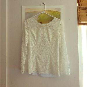 Long sleeve lace shirt