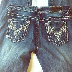 Vigoss size 9 boot cut jeans embellished