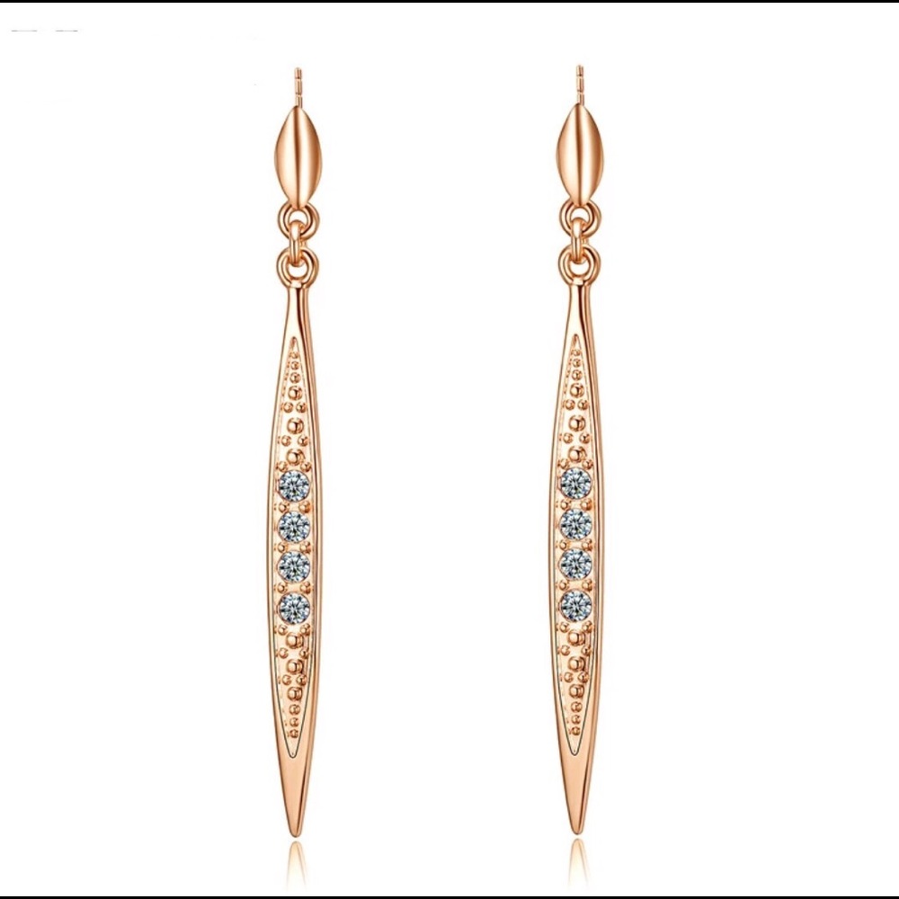 Rose Gold-plated earrings with Austrian Crystals