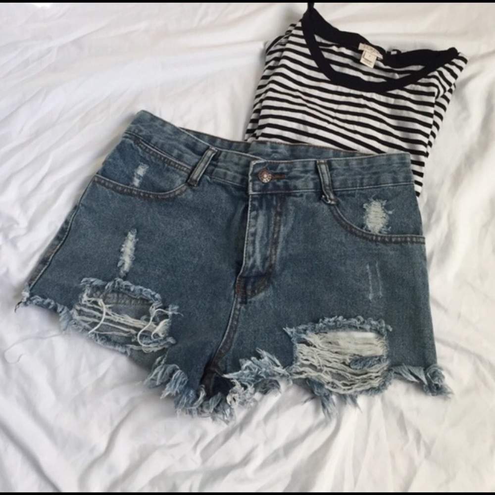 High Waisted Jean Shorts