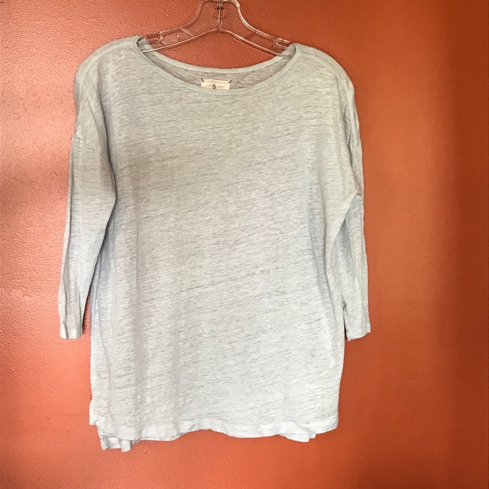 Super cute baby blue linen top