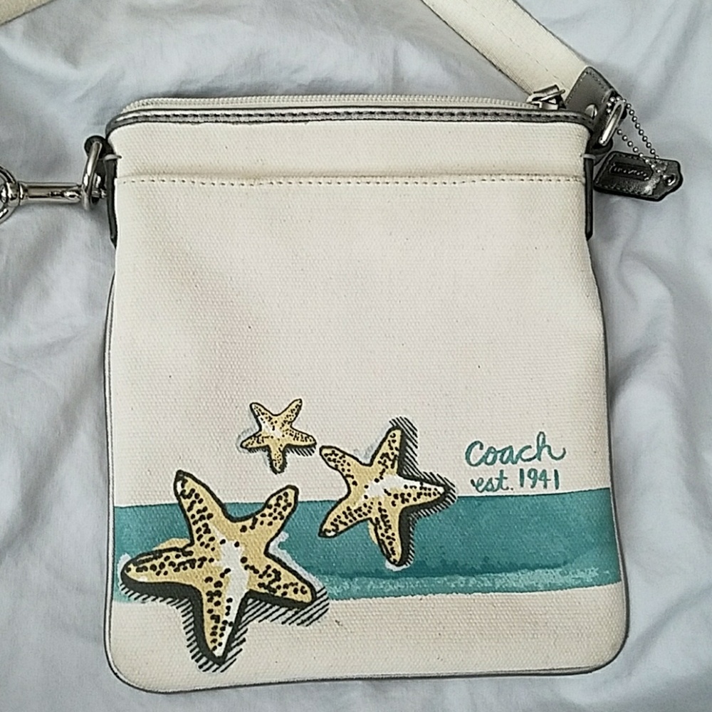 Small Adorable beach summer Coach crossbody purse