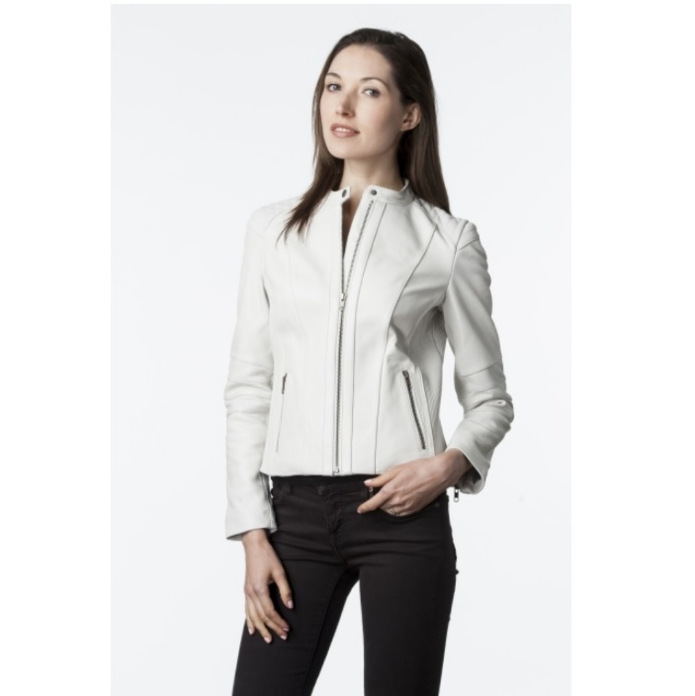 Mason Cooper Lamb Leather Shaped Moto Style Jacket