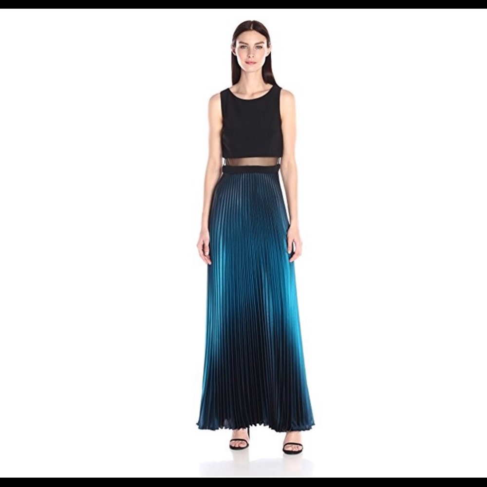 Jersey Top Pleated Gown