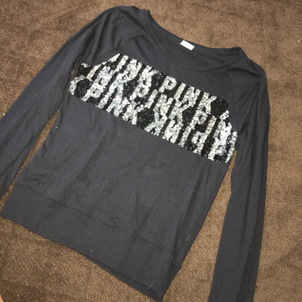 Pink Victoria secret black sparkles