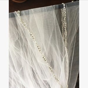 Cathedral Veil with Bead and Rhinestone detail