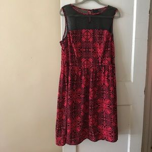 Red & Black Asos Curve Dress