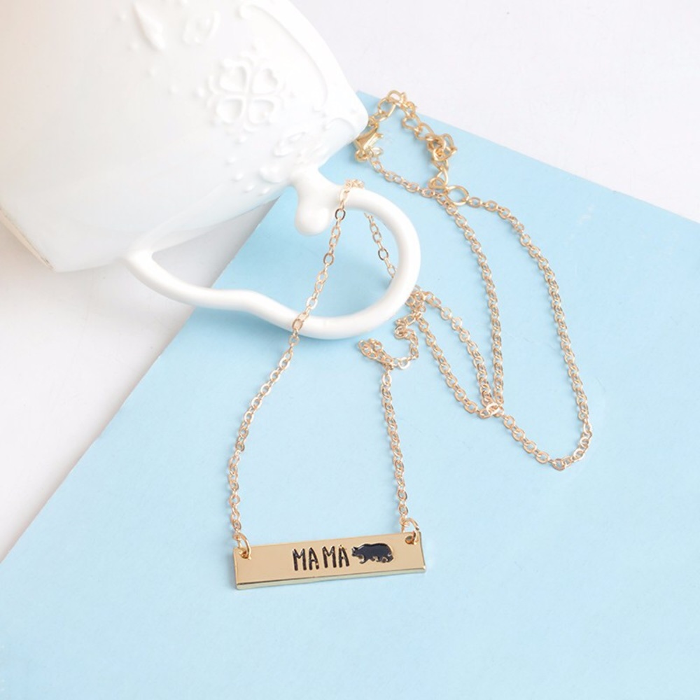 Mama Bear Pendant Dainty Necklace - Picture 2 of 4