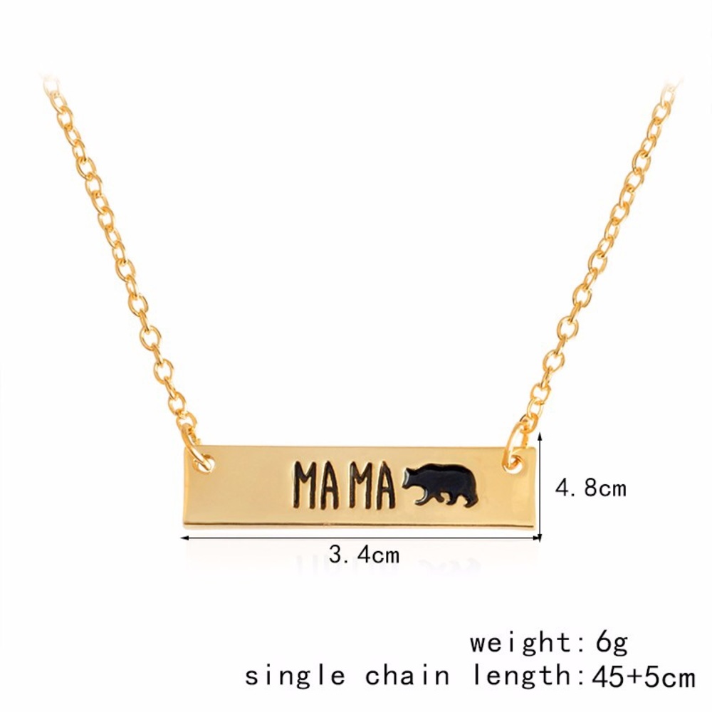 Mama Bear Pendant Dainty Necklace - Picture 3 of 4