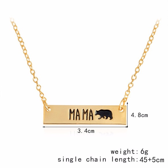 Mama Bear Pendant Dainty Necklace - Picture 3 of 4