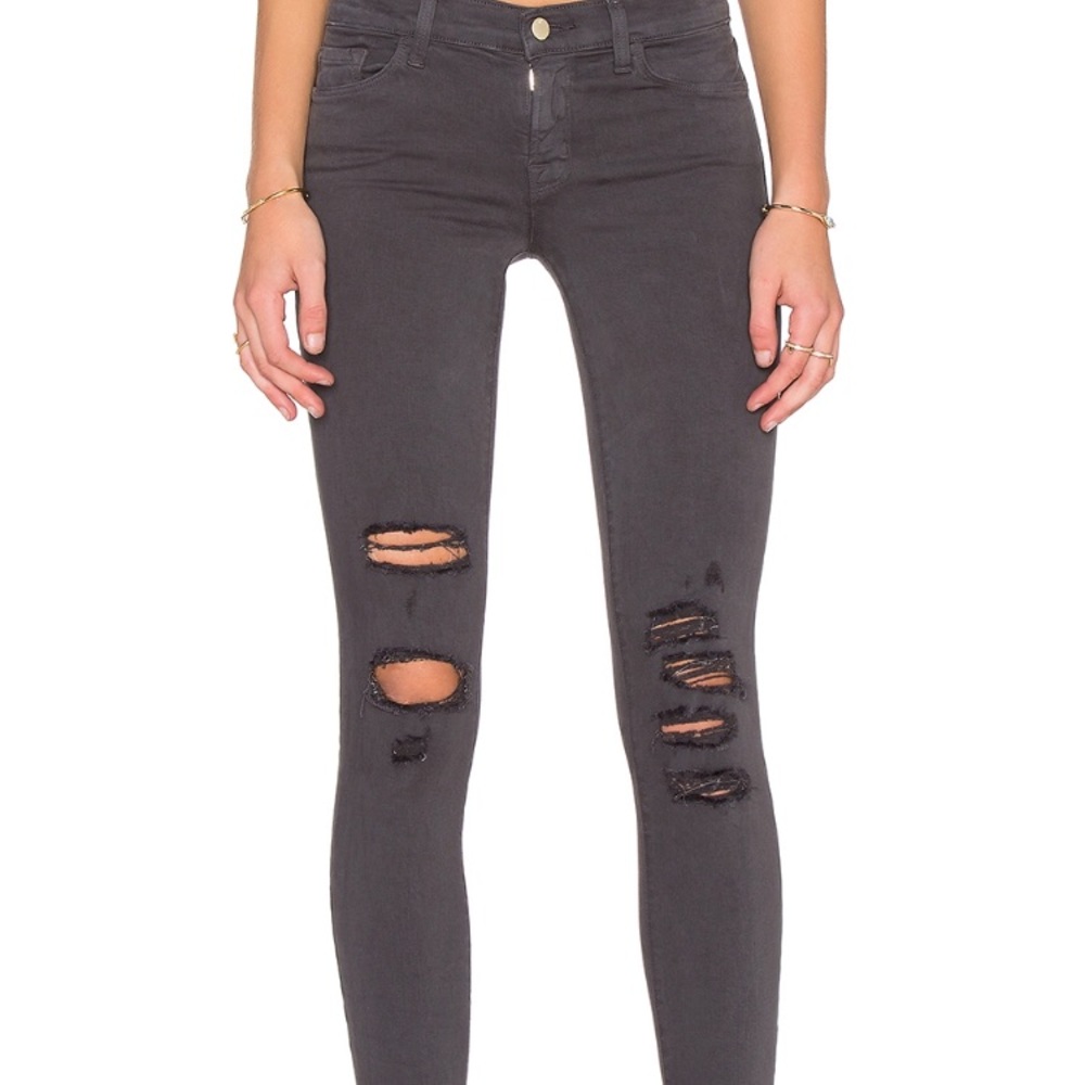 JBrand grey distressed jeans!