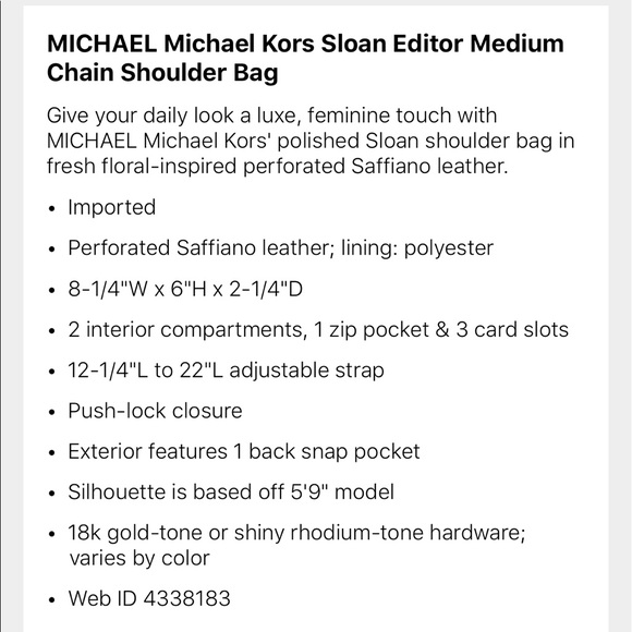 🔥Final SALE🔥Michael Kors Soft Pink Chain Bag - Picture 6 of 7