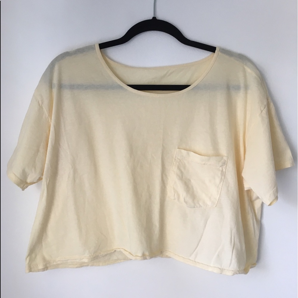 American Apparel yellow crop top
