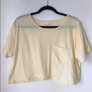 American Apparel yellow crop top