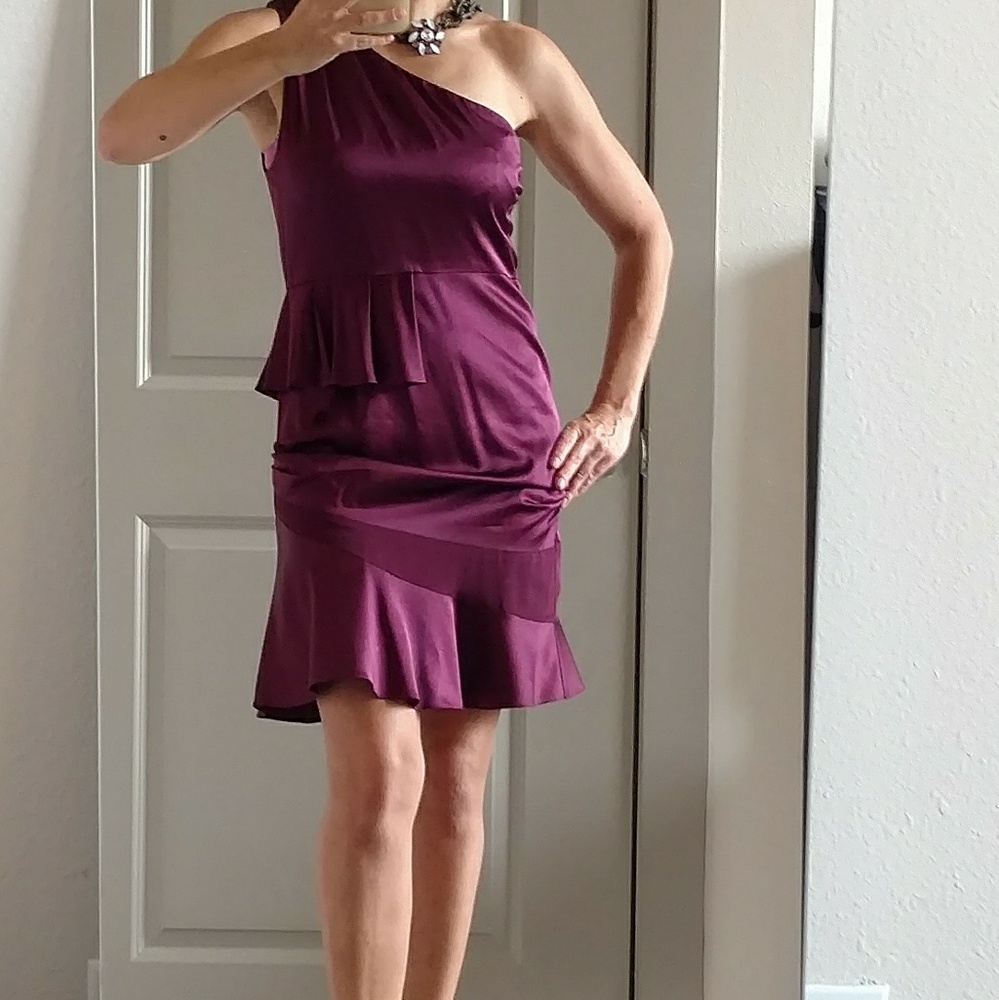 NWT Alice & Olivia one shoulder cocktail dress