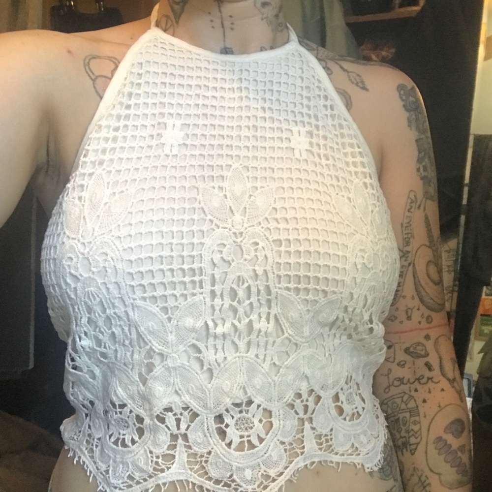 New express knitted halter top