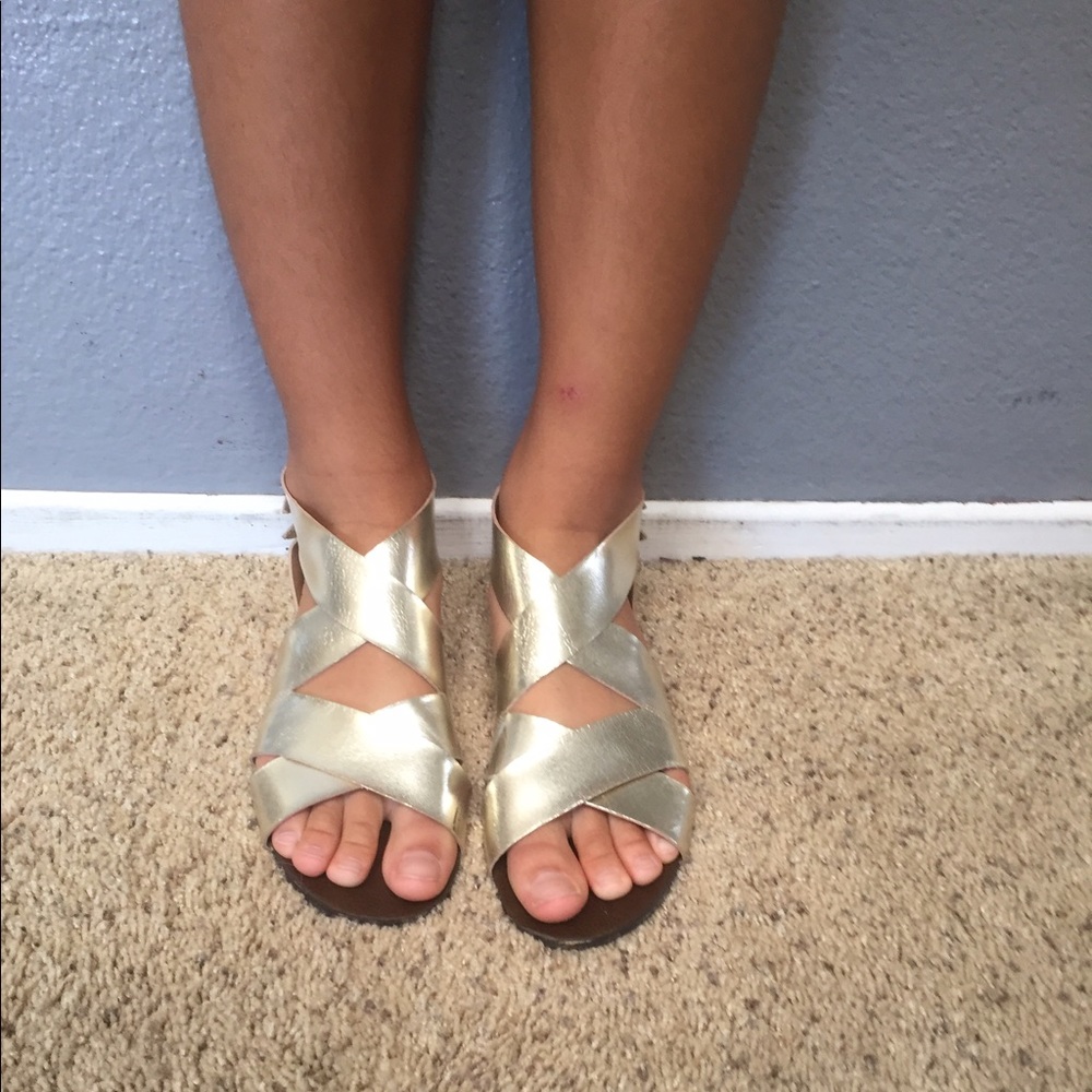 Gold Sandal Shoe