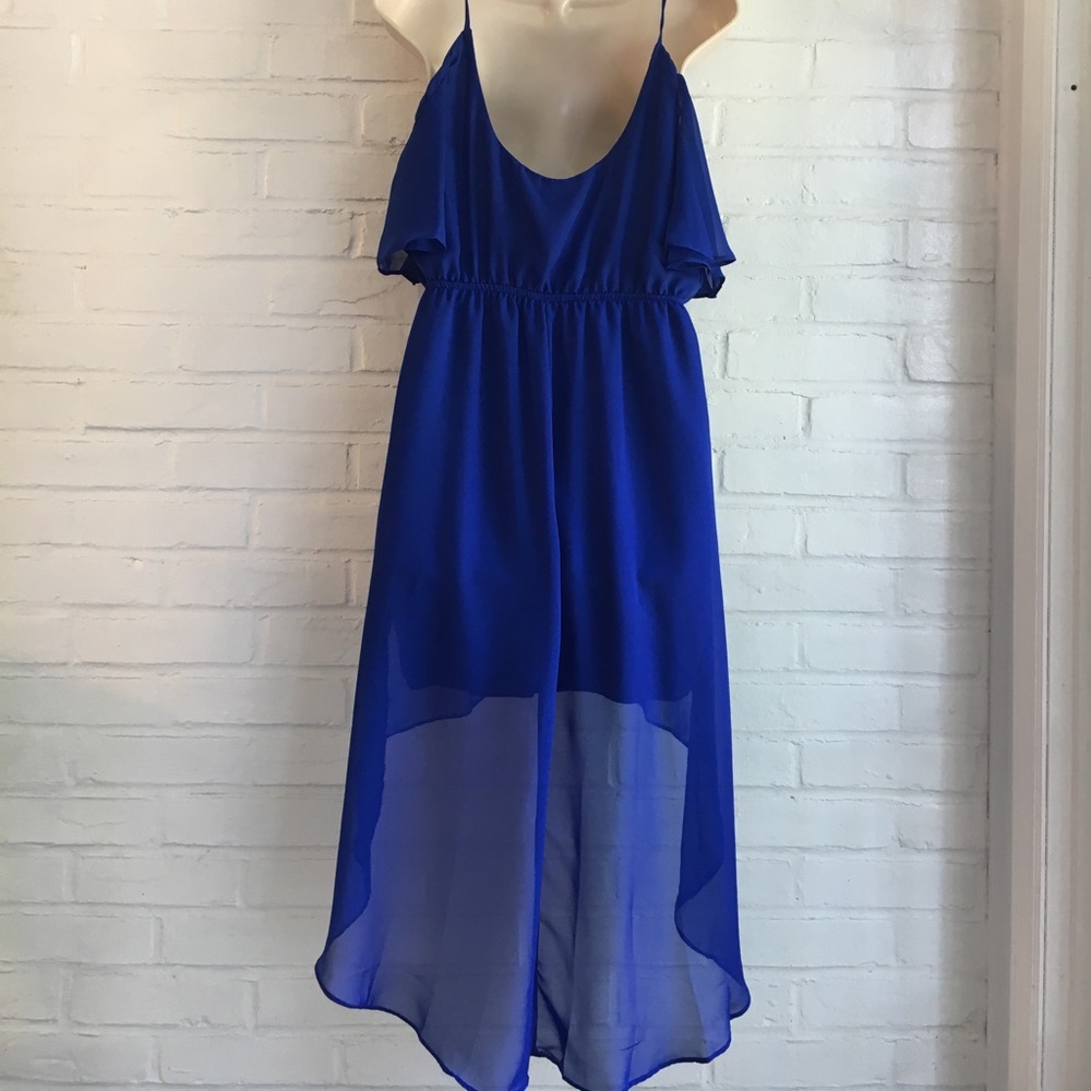 ❤️❤️Blue High Low Dress  NWT PRICE - Picture 2 of 2